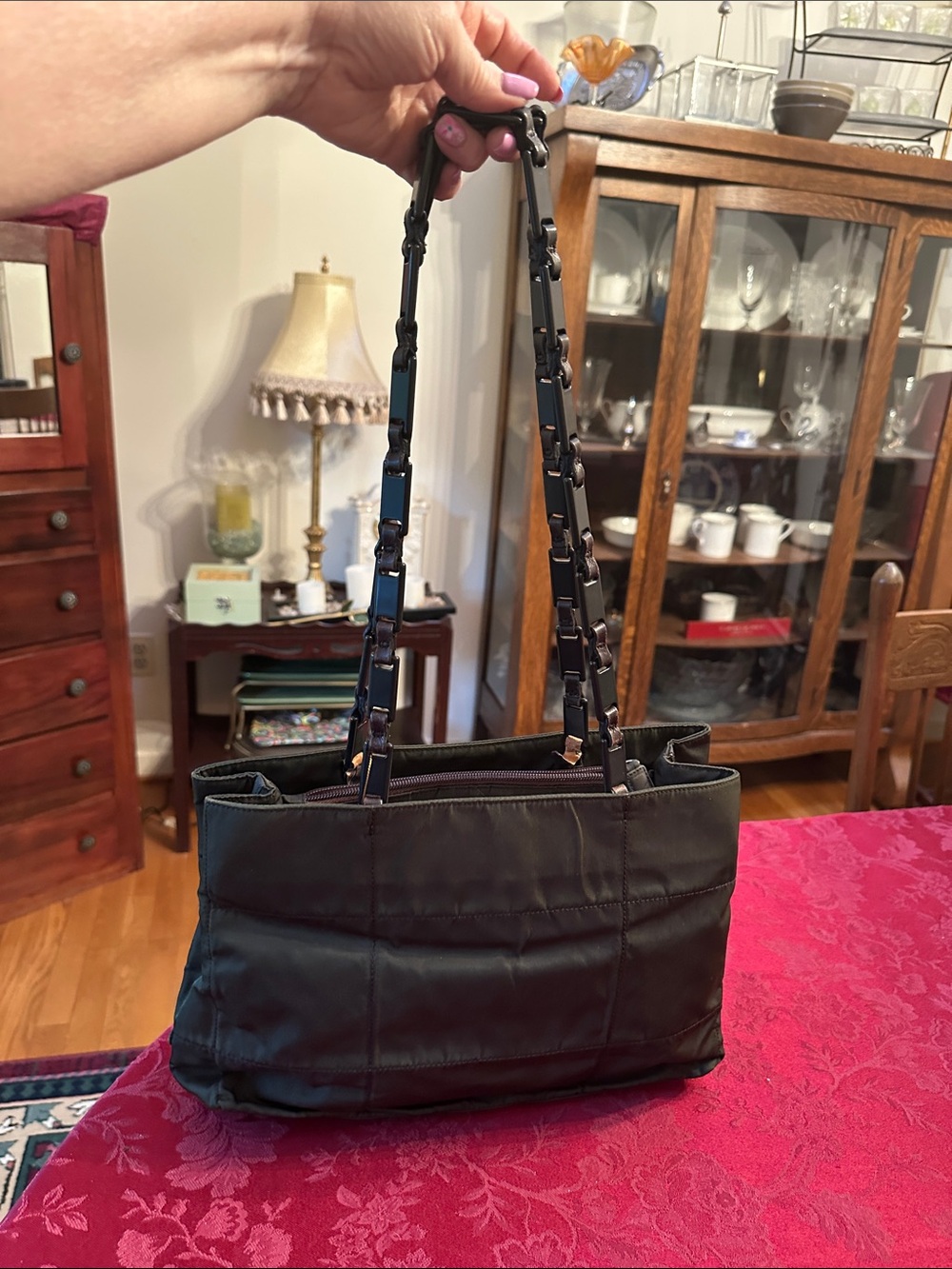 Prada Army Green Nylon Shoulder Bag - Picture 2 of 7